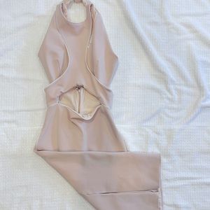 Pink MIDI Stretchy Dress